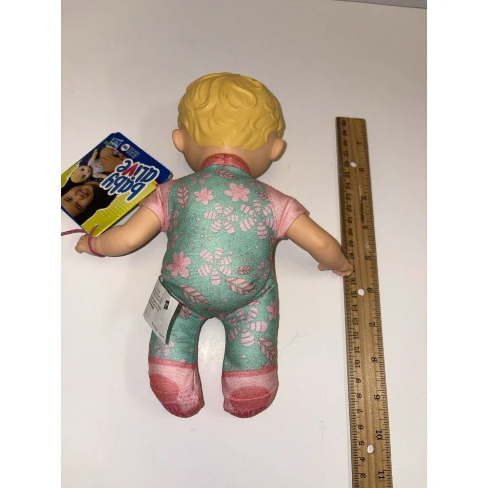 Baby Alive Sweet 'N Snugglier Baby Doll Blonde Hair Blue Eyes Flamingo Pajamas